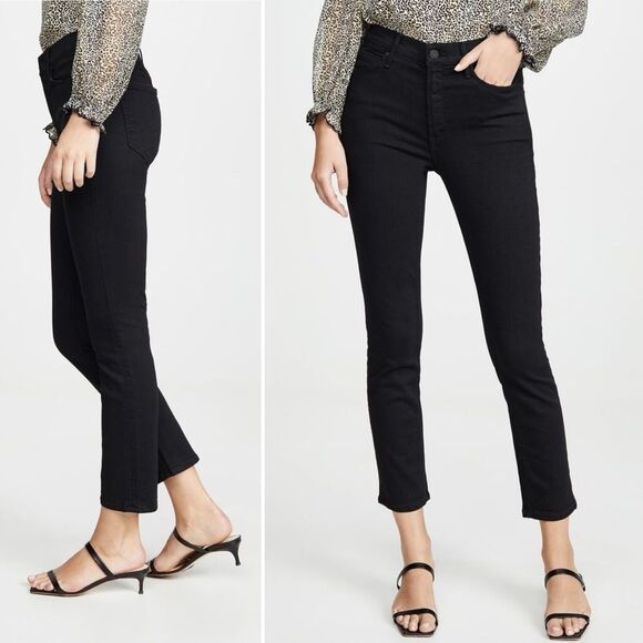Mother Dazzler Ankle Black Straight Leg Stretch Jeans Not Guilty Size 26 - Picture 1 of 15
